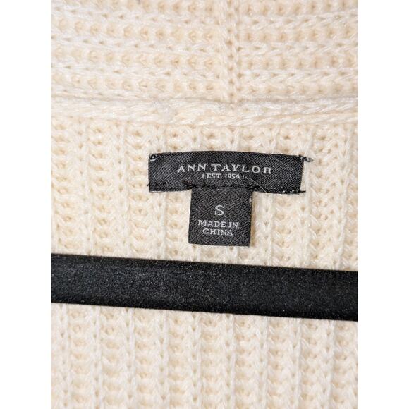 Ann Taylor Womens S Deep V Heavyweight Mini Sweater Dress / Tunic Quiet Luxury - Picture 3 of 4